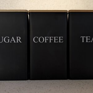 Black Kitchen Canister Set